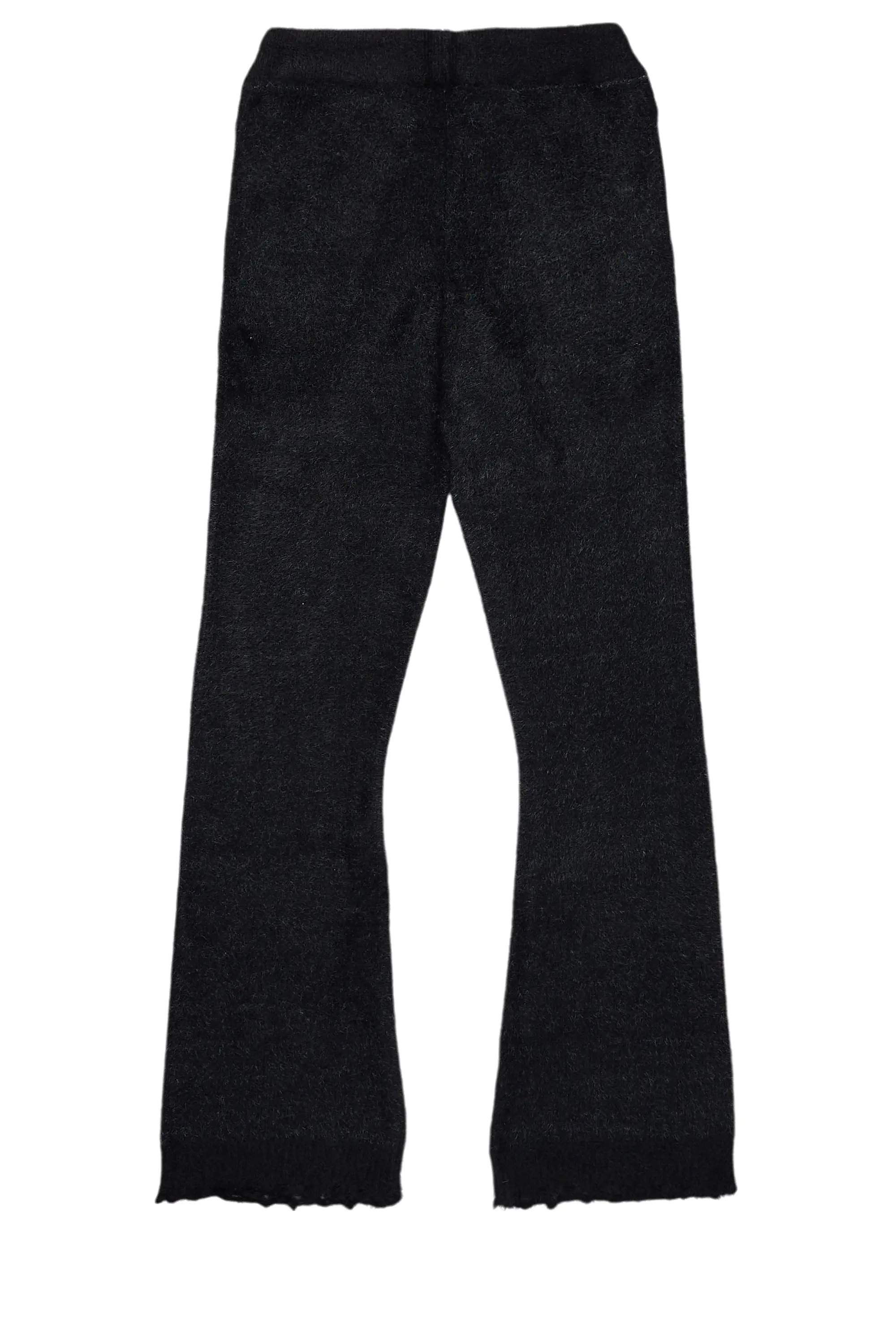Boys Keve Black Knitted Mohair Flare Sweat Pant - Image 9