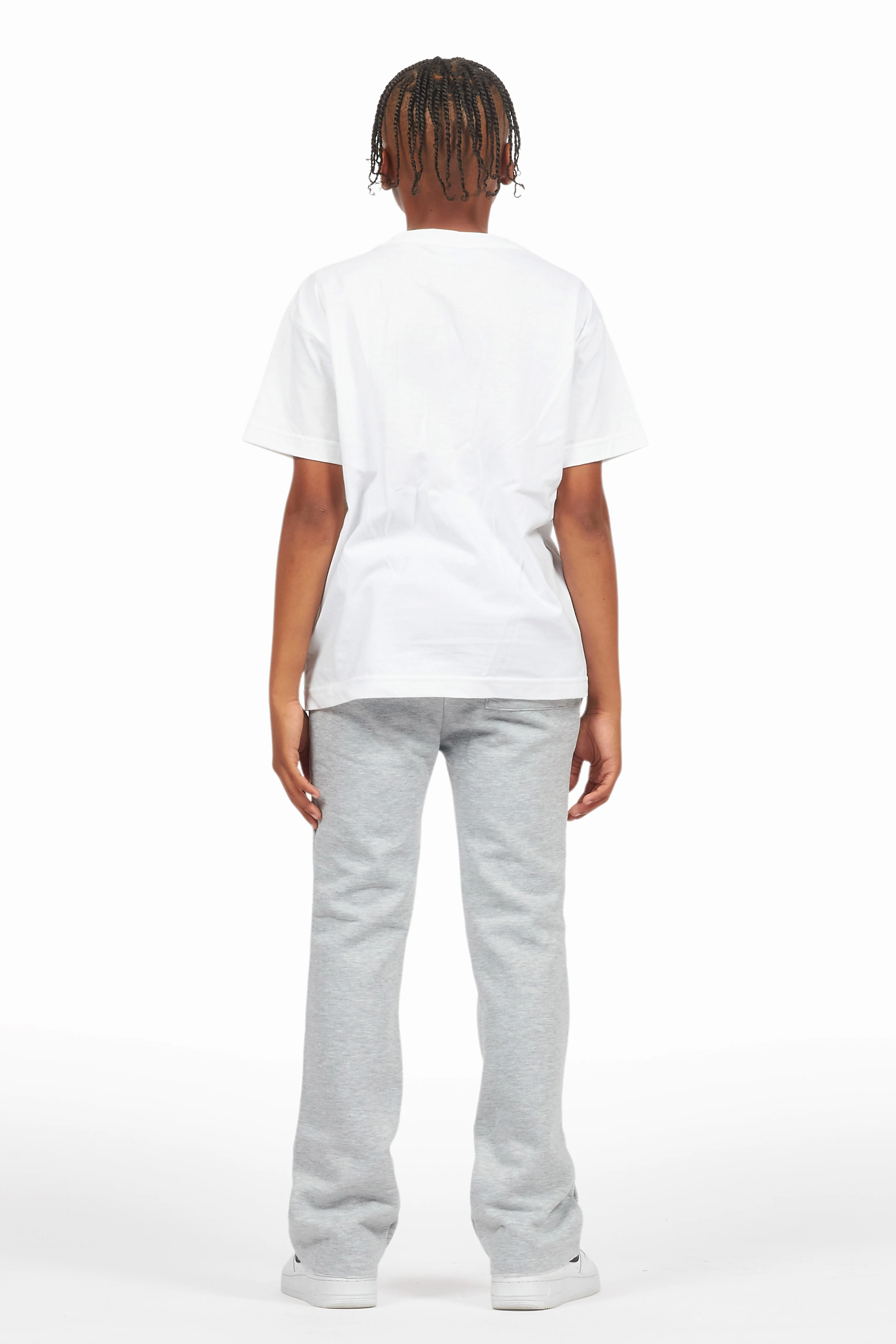 Boys Alpine Grey Stacked Trackpant - Image 5