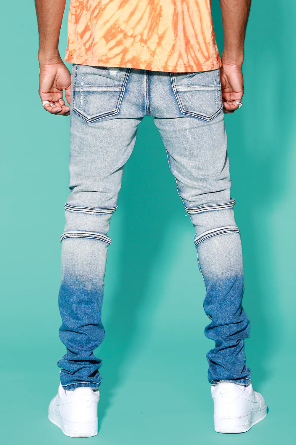 Brennon Signature Biker Jean- Light Wash - Image 6