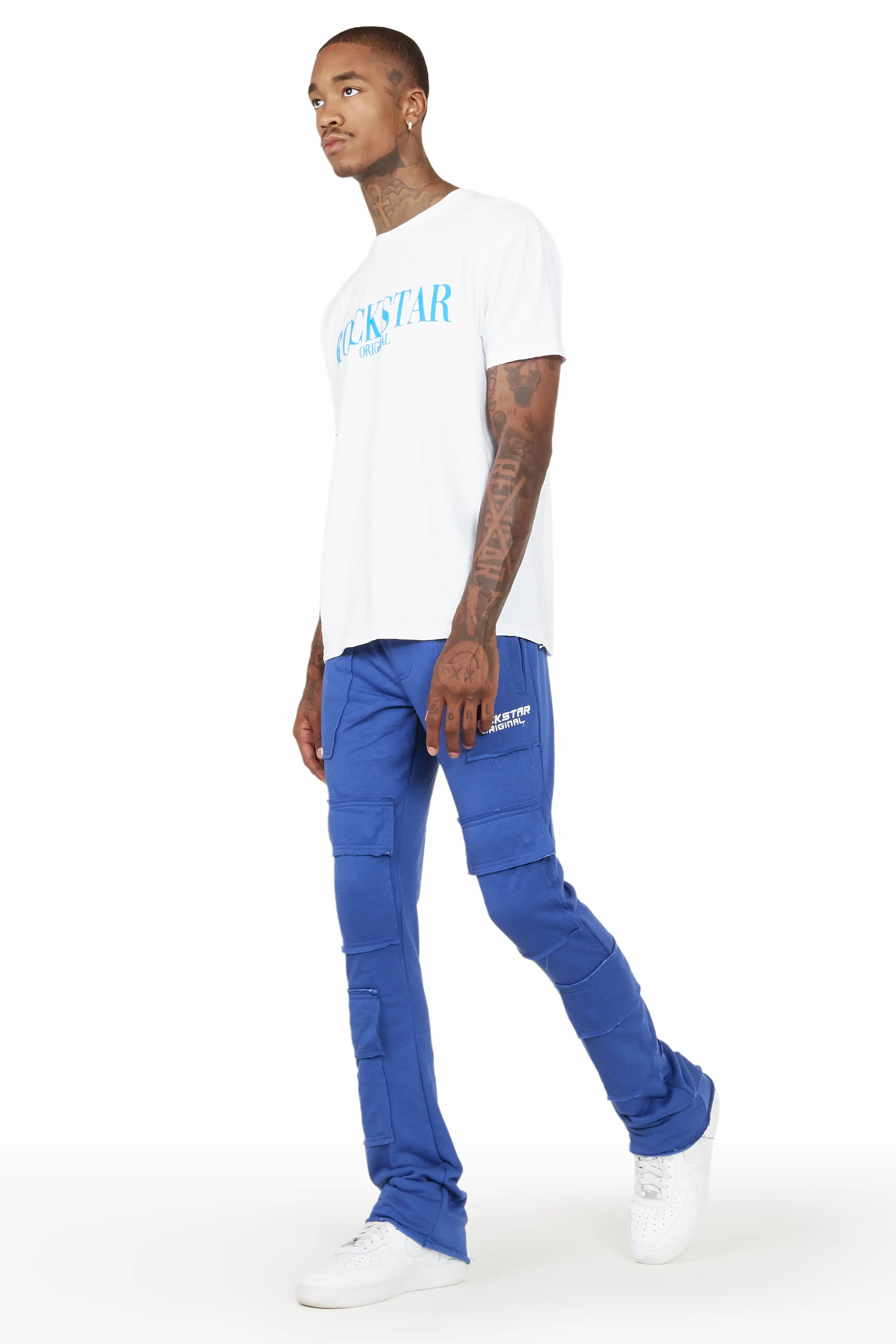 Ezekiel Royal Blue Stacked Flare Pant - Image 5