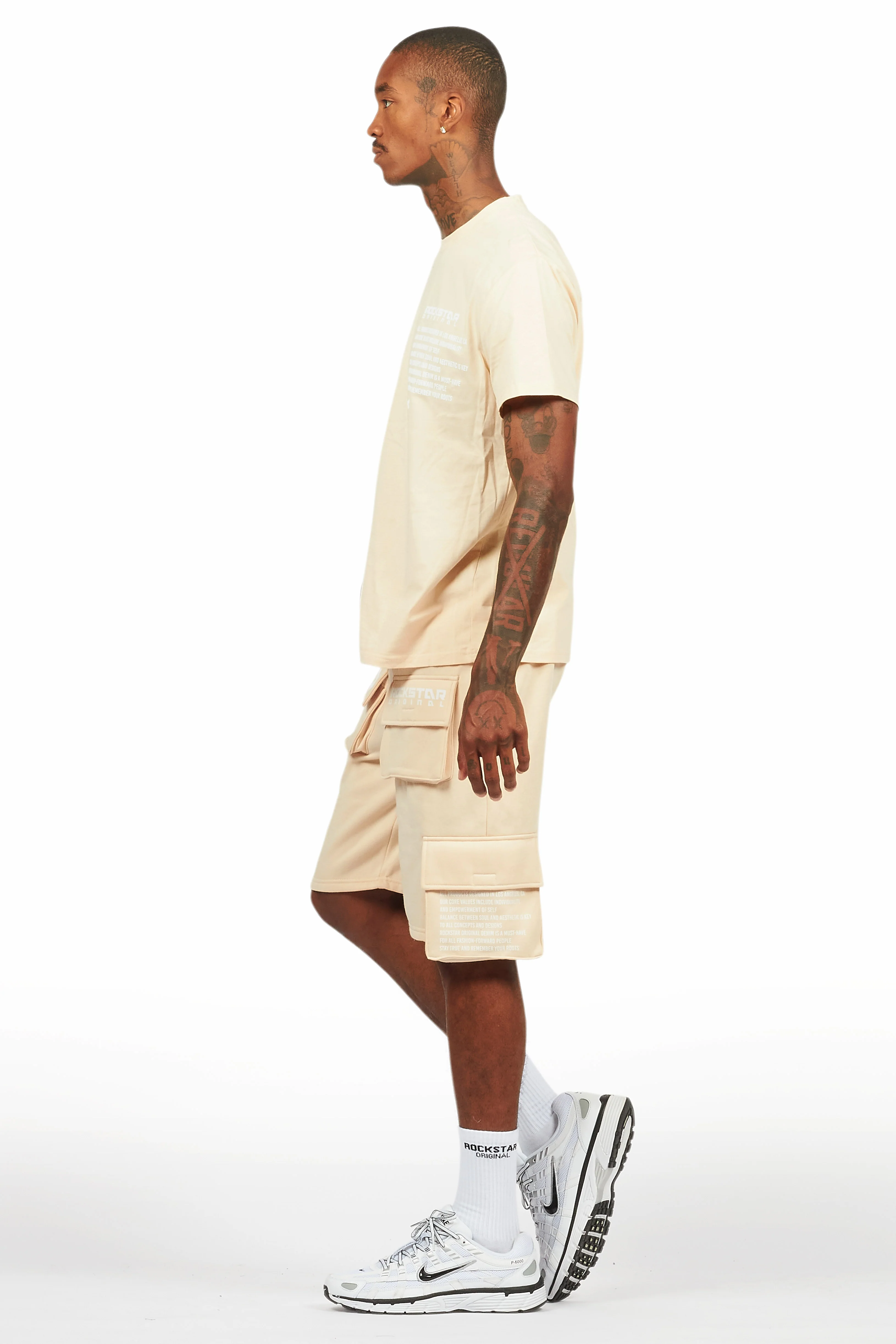 Jash Beige/White Short Set - Image 8