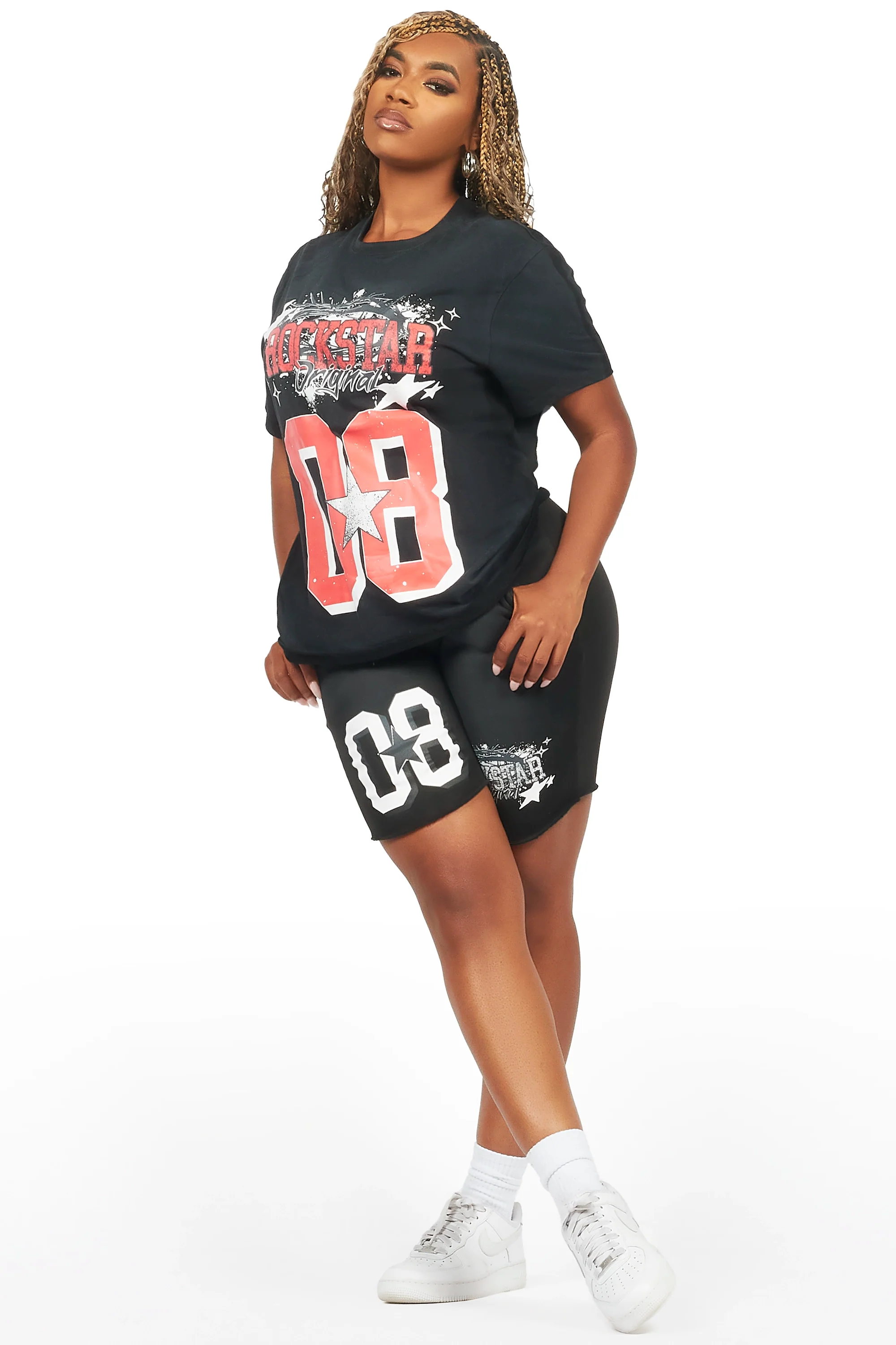 Carolina Black T-Shirt Short Set - Image 7