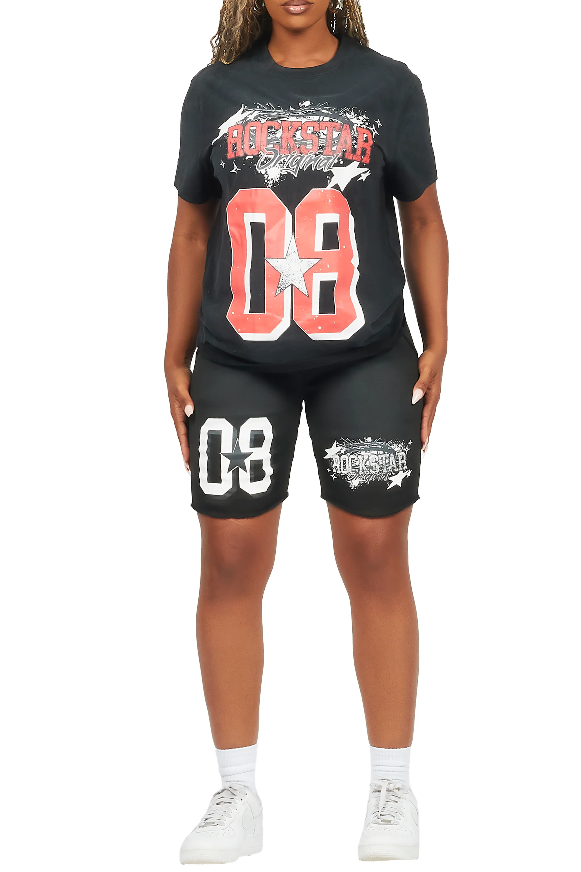 Carolina Black T-Shirt Short Set - Image 9