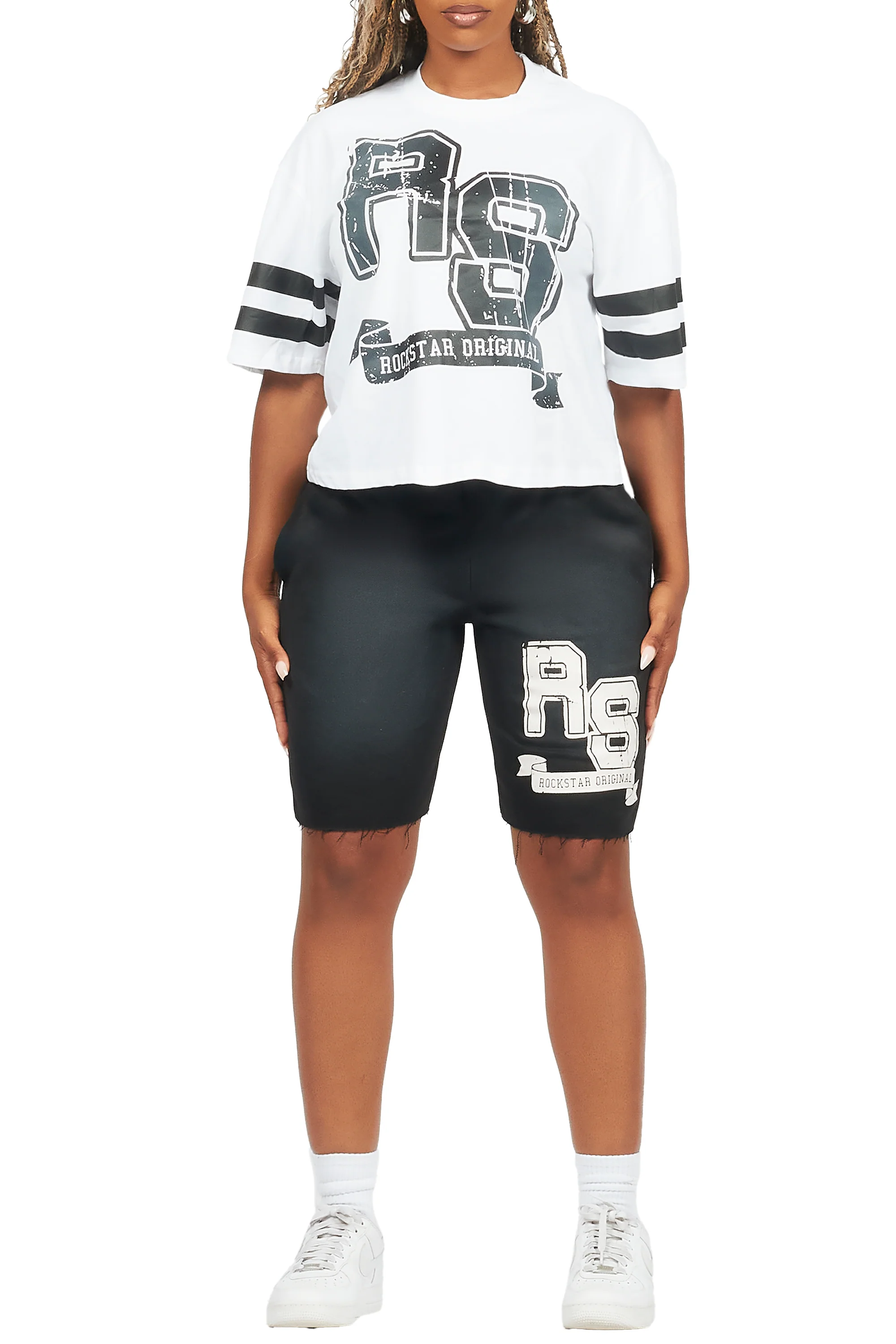 Tenita White/Black T-Shirt Short Set - Image 10